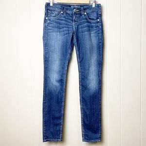 Silver Aiko Skinny Jeans W29 L31 29 8 long tall low rise stretch faded